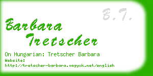 barbara tretscher business card